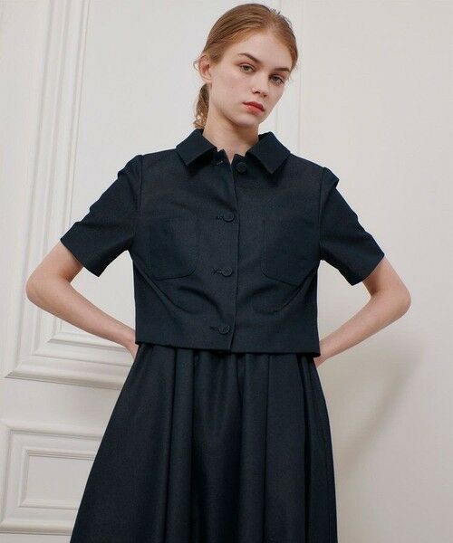 allureville / アルアバイル その他アウター | ◇【LOULOU WILLOUGHBY】シャンブレー半袖ジャケット | 詳細1