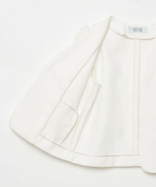 allureville / アルアバイル ノーカラージャケット | 【LOULOU WILLOUGHBY】ブライトリネン半袖ジャケット | 詳細10