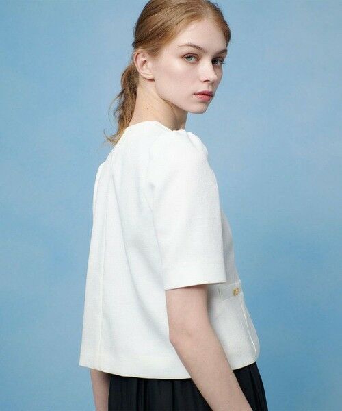 allureville / アルアバイル ノーカラージャケット | 【LOULOU WILLOUGHBY】ブライトリネン半袖ジャケット | 詳細3