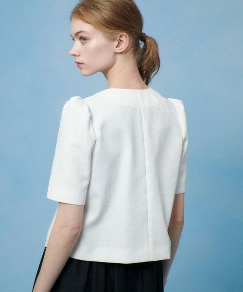 allureville / アルアバイル ノーカラージャケット | 【LOULOU WILLOUGHBY】ブライトリネン半袖ジャケット | 詳細4