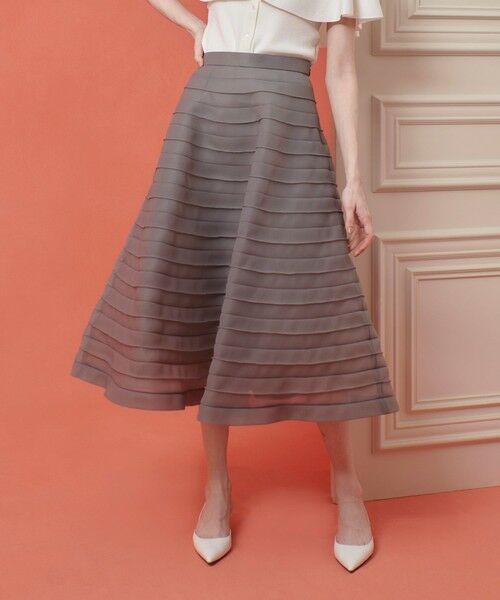allureville / アルアバイル ロング・マキシ丈スカート | 【LOULOU WILLOUGHBY】ダブルラッセルステッチスカート | 詳細1