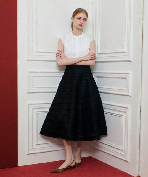 allureville / アルアバイル ロング・マキシ丈スカート | 【LOULOU WILLOUGHBY】ダブルラッセルステッチスカート | 詳細13