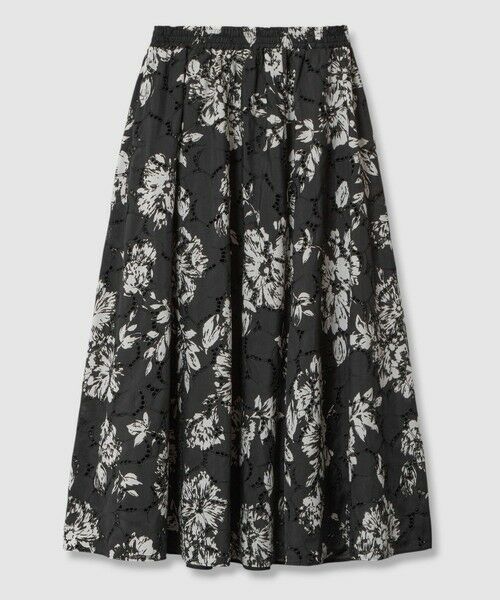 allureville / アルアバイル ミニ・ひざ丈スカート | 【LOULOU WILLOUGHBY】モノトーンフラワー刺繍フレアスカート | 詳細4