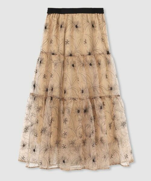 allureville / アルアバイル ロング・マキシ丈スカート | 【LOULOU WILLOUGHBY】オーガンジーフラワー刺繍スカート | 詳細4