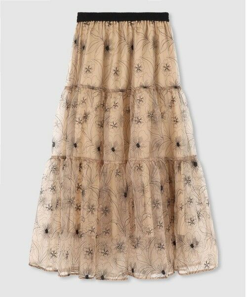 allureville / アルアバイル ロング・マキシ丈スカート | 【LOULOU WILLOUGHBY】オーガンジーフラワー刺繍スカート | 詳細5