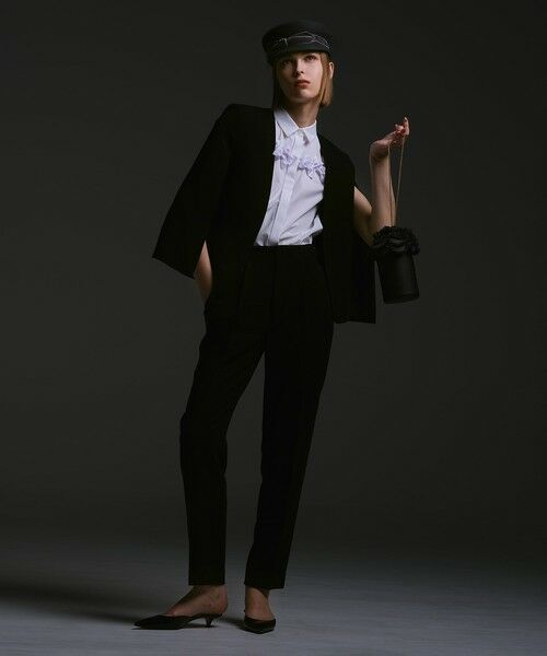 allureville/アルアバイル 【LOULOU WILLOUGHBY】ハイバックテーパードパンツ ブラック (95) 02(M) allureville/アルアバイル 【LOULOU WILLOUGHBY】ハイバックテーパードパンツ ブラック (95) 02(M)