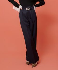 allureville / アルアバイル チノ・ワークパンツ | 【LOULOU WILLOUGHBY】ビジューバックルパンツ