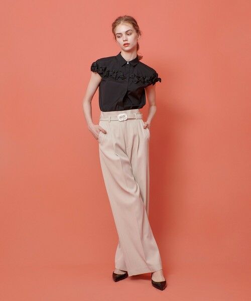 allureville / アルアバイル チノ・ワークパンツ | 【LOULOU WILLOUGHBY】ビジューバックルパンツ | 詳細3