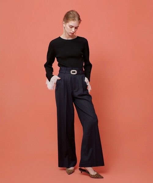 allureville / アルアバイル チノ・ワークパンツ | 【LOULOU WILLOUGHBY】ビジューバックルパンツ | 詳細9