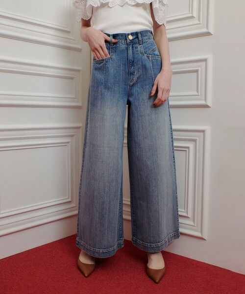allureville / アルアバイル デニムパンツ | ◇【LOULOU WILLOUGHBY】デニムバギーパンツ(ブルー (61))