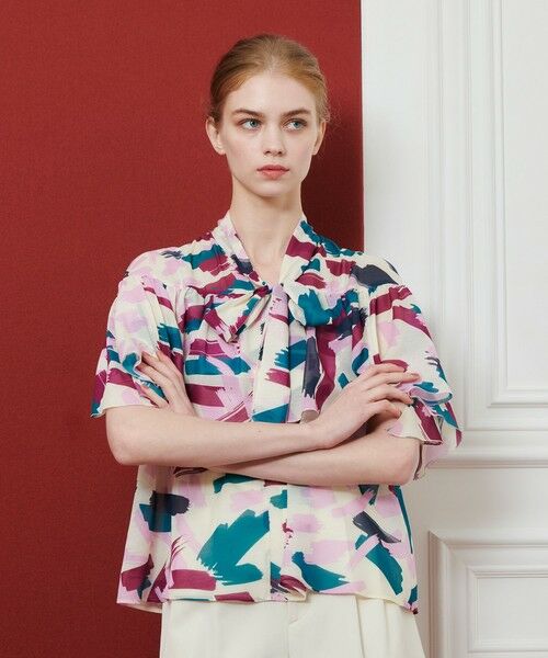 allureville / アルアバイル シャツ・ブラウス | 【LOULOU WILLOUGHBY】ブラッシュプリントブラウス | 詳細1