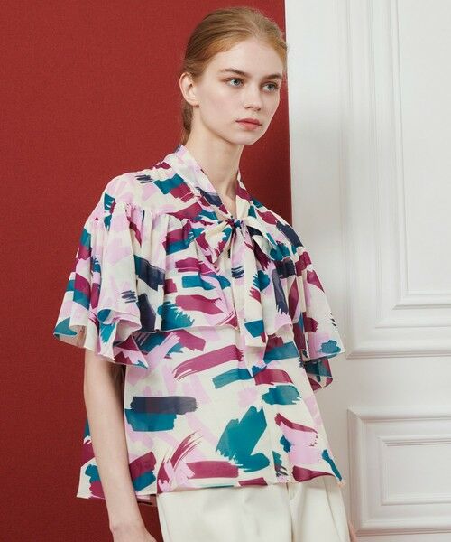 allureville / アルアバイル シャツ・ブラウス | 【LOULOU WILLOUGHBY】ブラッシュプリントブラウス | 詳細2