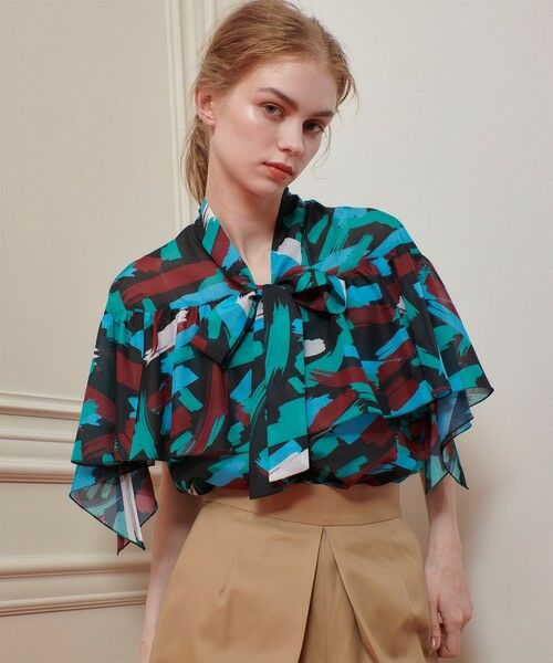 allureville / アルアバイル シャツ・ブラウス | 【LOULOU WILLOUGHBY】ブラッシュプリントブラウス | 詳細7