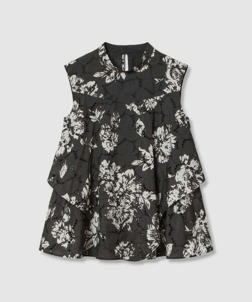 allureville / アルアバイル シャツ・ブラウス | 【LOULOU WILLOUGHBY】モノトーンフラワー刺繍ブラウス | 詳細8