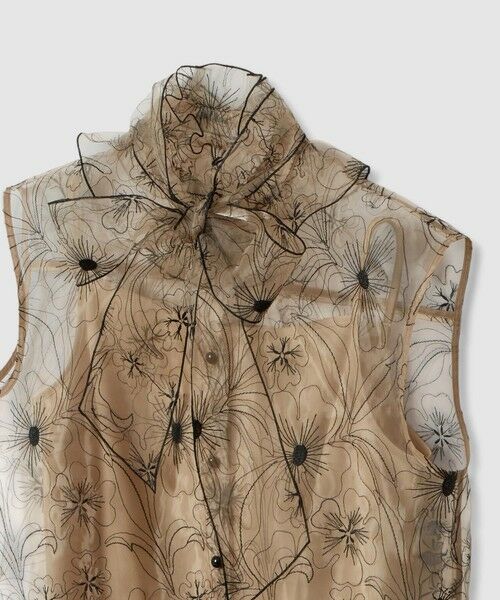 allureville / アルアバイル シャツ・ブラウス | 【LOULOU WILLOUGHBY】オーガンジーフラワー刺繍ブラウス | 詳細10