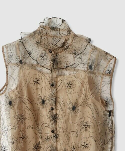 allureville / アルアバイル シャツ・ブラウス | 【LOULOU WILLOUGHBY】オーガンジーフラワー刺繍ブラウス | 詳細11