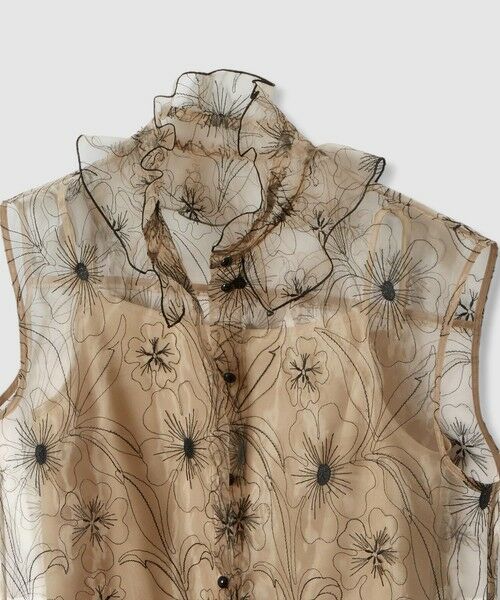 allureville / アルアバイル シャツ・ブラウス | 【LOULOU WILLOUGHBY】オーガンジーフラワー刺繍ブラウス | 詳細12