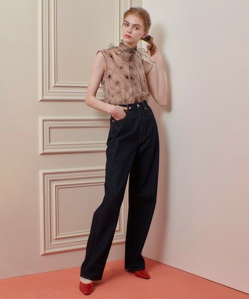 allureville / アルアバイル シャツ・ブラウス | 【LOULOU WILLOUGHBY】オーガンジーフラワー刺繍ブラウス | 詳細6