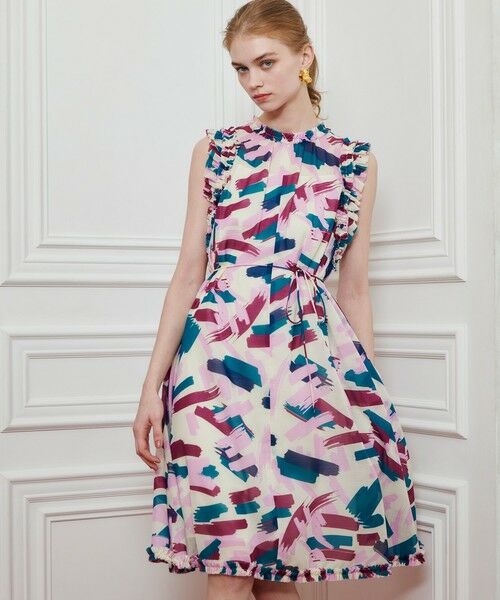 完売品　LOULOU WILLOUGHBY コスメティックプリントワンピース ◇ LOULOU WILLOUGHBY コスメティックプリントワンピース