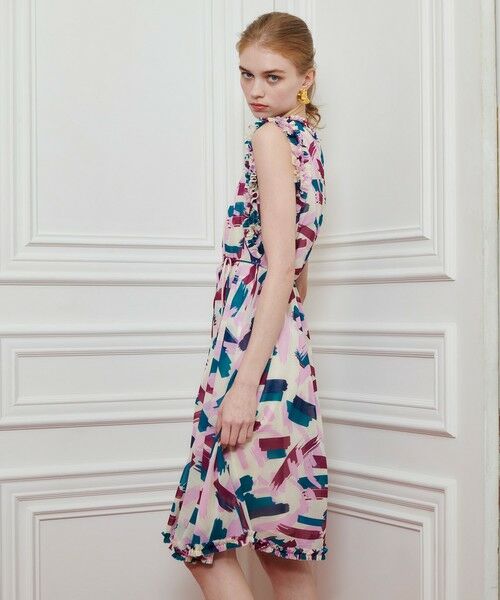 holiday collection ワンピース 15周年】【SSサイズあり】リネンタッチドットワンピ | ロング