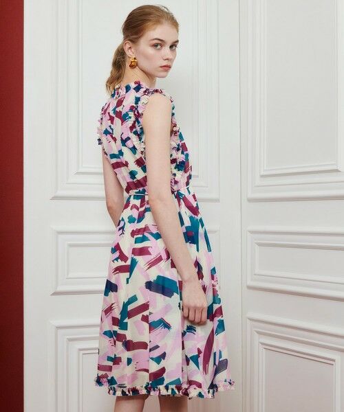 allureville / アルアバイル ドレス | 【LOULOU WILLOUGHBY】ブラッシュプリントワンピース | 詳細3
