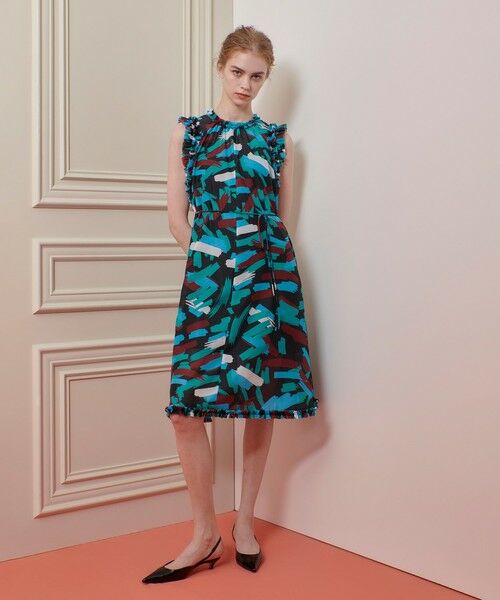 allureville / アルアバイル ドレス | 【LOULOU WILLOUGHBY】ブラッシュプリントワンピース | 詳細9