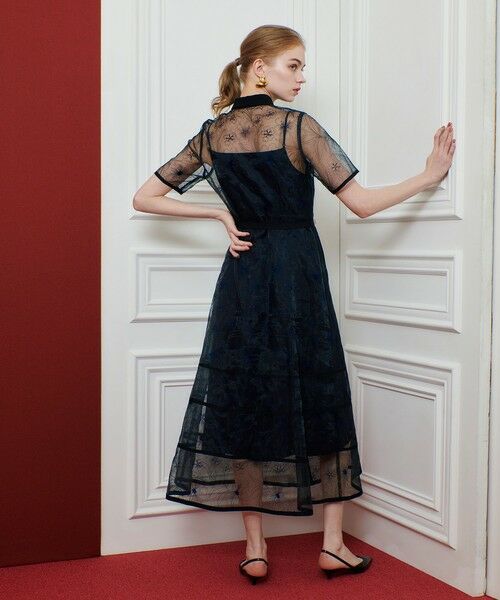ANTHROPOLOGIE シルク　シアーワンピース コットンシルクシアーワンピース / ブルー（セレクト） | at okinawa