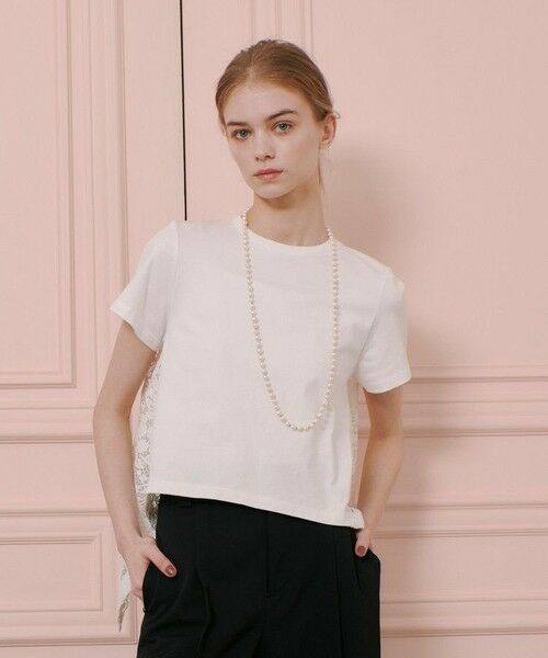 allureville / アルアバイル カットソー | ◇ 【LOULOU WILLOUGHBY】レースドッキングプルオーバー | 詳細1