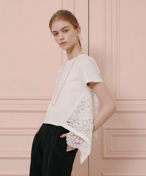 allureville / アルアバイル カットソー | ◇ 【LOULOU WILLOUGHBY】レースドッキングプルオーバー | 詳細2