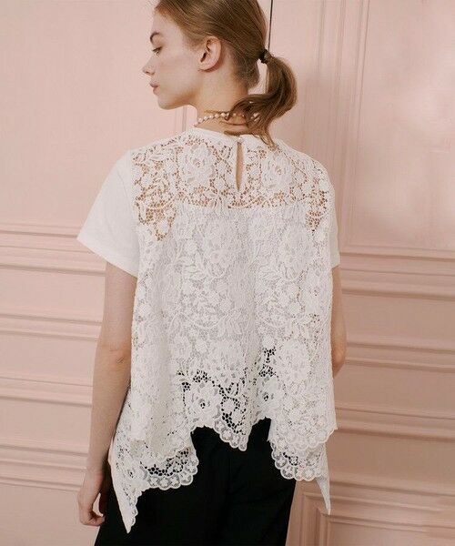 allureville / アルアバイル カットソー | ◇ 【LOULOU WILLOUGHBY】レースドッキングプルオーバー | 詳細4