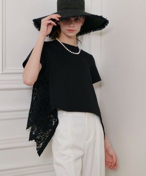 allureville / アルアバイル カットソー | ◇ 【LOULOU WILLOUGHBY】レースドッキングプルオーバー | 詳細14