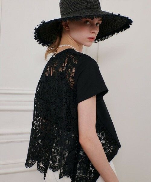allureville / アルアバイル カットソー | ◇ 【LOULOU WILLOUGHBY】レースドッキングプルオーバー | 詳細15