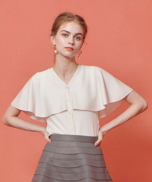 allureville / アルアバイル ニット・セーター | 【LOULOU WILLOUGHBY】メタリックヤーンケーププルオーバー | 詳細1