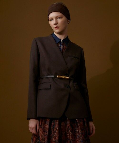 allureville / アルアバイル その他アウター | ウールサージノーカラージャケット | 詳細2