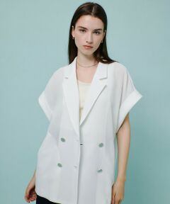 allureville / アルアバイル テーラードジャケット | スラブメッシュフレンチスリーブジャケット