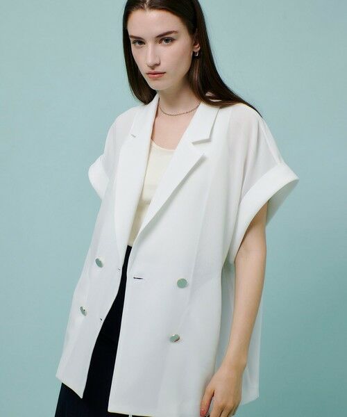 メッシュフレンチスリーブジャケット DOUX ARCHIVES｜【即完売アイテム/体型カバー】メッシュフレンチ