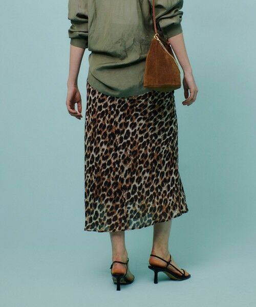 allureville / アルアバイル ミニ・ひざ丈スカート | レオパードプリントナロースカート | 詳細2