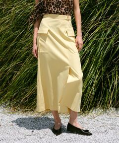 allureville / アルアバイル ミニ・ひざ丈スカート | ツイルストレッチサファリスカート