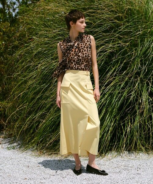 allureville / アルアバイル ミニ・ひざ丈スカート | ツイルストレッチサファリスカート | 詳細4