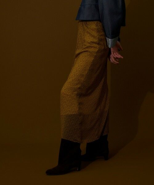 allureville / アルアバイル ミニ・ひざ丈スカート | ルミナスプリントドレープスカート | 詳細1