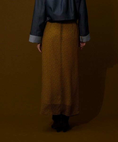 allureville / アルアバイル ミニ・ひざ丈スカート | ルミナスプリントドレープスカート | 詳細2