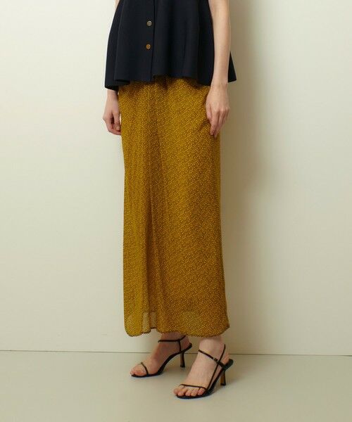 allureville / アルアバイル ミニ・ひざ丈スカート | ルミナスプリントドレープスカート | 詳細4