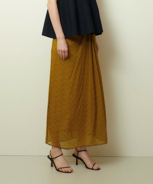 allureville / アルアバイル ミニ・ひざ丈スカート | ルミナスプリントドレープスカート | 詳細5