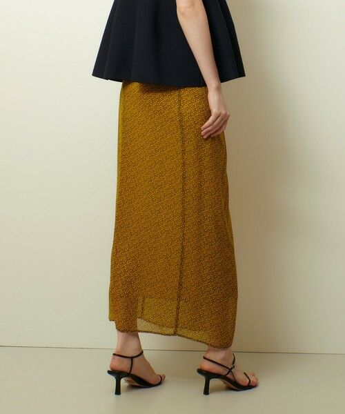 allureville / アルアバイル ミニ・ひざ丈スカート | ルミナスプリントドレープスカート | 詳細6