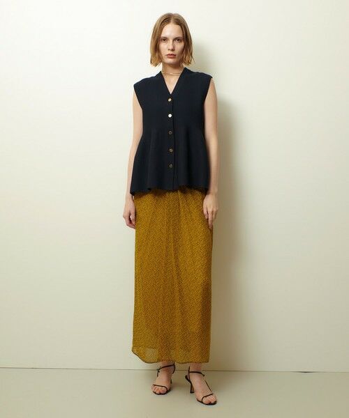 allureville / アルアバイル ミニ・ひざ丈スカート | ルミナスプリントドレープスカート | 詳細7