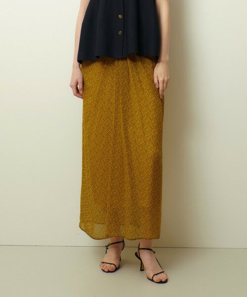 allureville / アルアバイル ミニ・ひざ丈スカート | ルミナスプリントドレープスカート | 詳細8