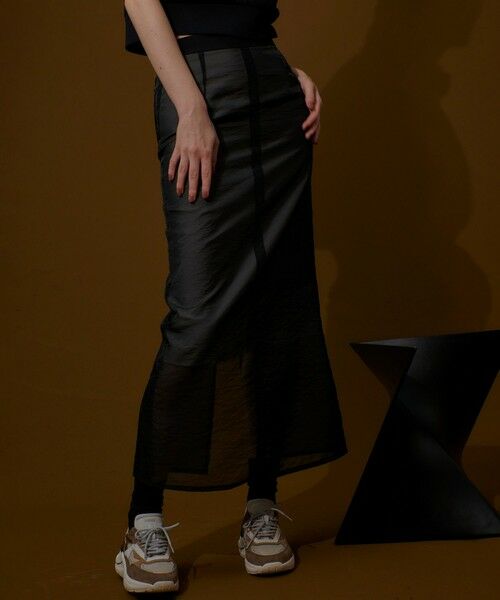 allureville / アルアバイル ロング・マキシ丈スカート | シアーレイヤードタイトスカート | 詳細10