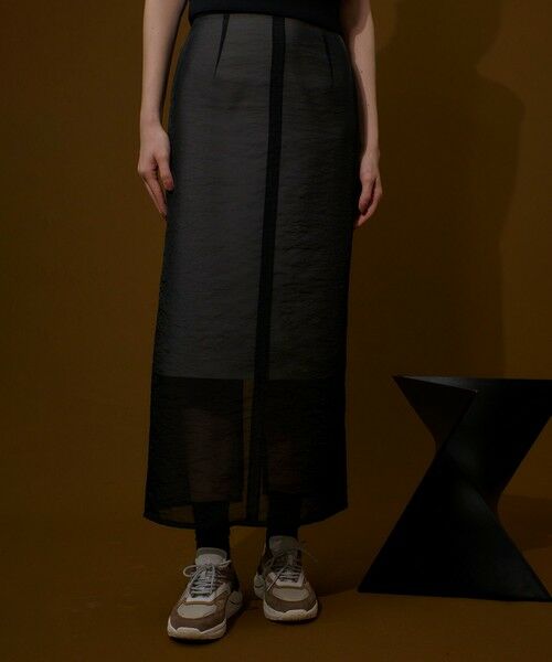 allureville / アルアバイル ロング・マキシ丈スカート | シアーレイヤードタイトスカート | 詳細9