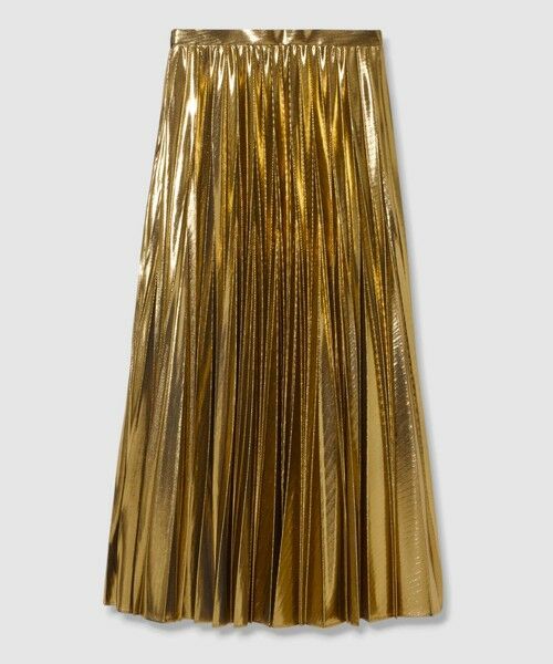 allureville / アルアバイル ロング・マキシ丈スカート | メタリック切替プリーツスカート | 詳細4