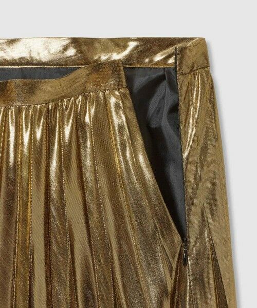 allureville / アルアバイル ロング・マキシ丈スカート | メタリック切替プリーツスカート | 詳細5